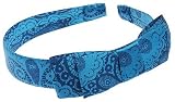 L. Erickson USA Coco's Two Tier Bow Headband - Italia Blue Silk Print