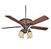Savoy House 52-810-5WA-40 Monarch 52 Inch Ceiling Fan with Cream Carved Marble Glass, Walnut Patina