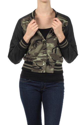 G2 Chic Womens Camoflauge Baseball Jacket(OW-JKT,DGN-L) from G2