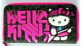 Loungefly The Hello Kitty Rockstar Canvas Wallet,Accessories for Women, One Size,Multi