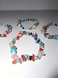 #1 Best Seller!!!! 1 Natural Multi Gemstone Chakra Crystal Healing Chip Gemstone 7 Inch Stretch Bracelet.