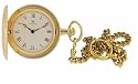 Catorex Men's Les Breuleux 18k Gold Plated Brass White Dial Pocket Watch
