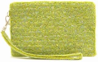 KC Malhan Hand crafted with glass seed beads Lovely Beaded-Phone WRISTLET- (Lime)