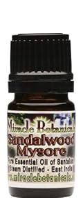 Sandalwood Mysore Essential Oil - 100% Santalum Album (Mysore, India) 5ml