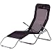 Outdoor Living : Bordeaux Black Silver Textiline Sunlounger sun lounger