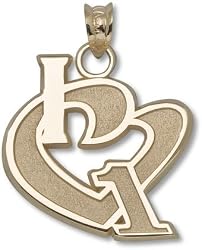 Driver Number "I Heart 1" 3/4" Charm/Pendant -14K/10K, Stainless Steel or Gold Plated