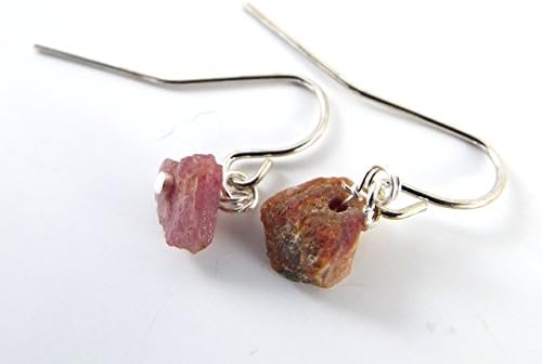 Raw Ruby Simple Earrings