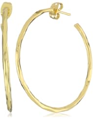Argento Vivo Hammered Hoop Earrings