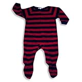 Wonder Kids - Infant and Toddler Boys Heavyweight Striped Blanket Sleeper With Feet, Red, Navy