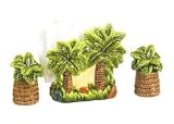 PALM TREE 3-D Table Set w/S & P *NEW*