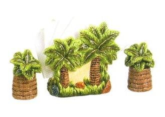 PALM TREE 3-D Table Set w/S & P *NEW*