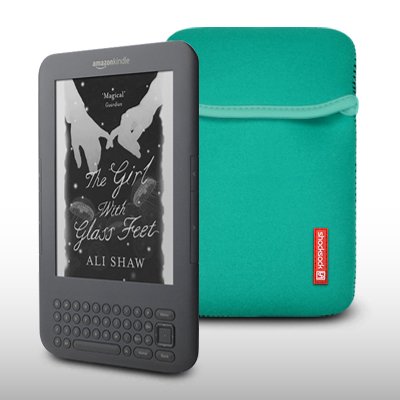 AMAZON KINDLE GREEN NEOPRENE CARRY POUCH BY CELLAPOD 
