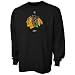 Chicago Blackhawks Reebok Black Long Sleeve Primary Logo T-Shirt