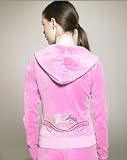 JUICY COUTURE Velour - Juicy Couture FEATHER Logo Velour Hoodie and Pants Sweatsuit DAFACE (Lilac)