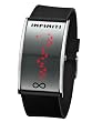 INFINITI Red Dwarf Silver Black Montre LED Très Léger