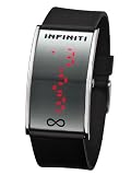 INFINITI Red Dwarf Silver Black Montre LED Très Léger