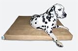 ExtraComfort Extra Large Orthopaedic Restore Memory Foam Dog Beds With Breathable Waterproof Inner Liner In Faux Suede Finish 7cm (3 inch) deep 120x100x7cm (47x39x3 inches) Camel