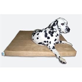 ExtraComfort Large Orthopaedic Restore® Memory Foam Dog Beds With Breathable Waterproof Inner Liner In Faux Suede Finish 7cm (3 inch) deep 100x75x7cm (39x30x3 inches) Camel