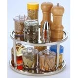 Two Tier Lazy Susan Turntable For Cabinet-Steel (Stainless) (6