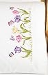 TULIP GARDEN PILLOWCASE PAIR STAMPED EMBROIDERY-20X30