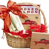 SCHEDULE YOUR DELIVERY DAY! Smoked Salmon Seafood Assortment - Red Gourmet Food Gift Basket - Kosher
