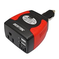 BESTEK 150w power inverter car dc 12v to 110v ac inverter dc adapter laptop charger notebook adapter dc charger ac adapter usb charger Dual USB 3.1A MRI1511U
