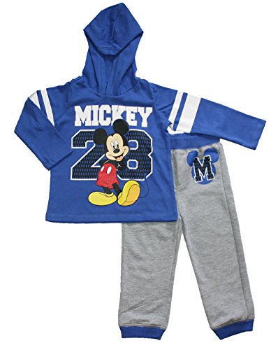 Disney Mickey Mouse Little Boys Toddler Pant and Hooded Shirt Set