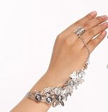 BellyLady Belly Dance Triangle Slave Bracelet With Silver Coins