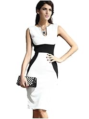 Plus Size Sexy V-neck Peplum Sleeveless Summer Polyester Princess Seams   Waistline Bandage Dress/Bodycon Dress/Midi Dress 