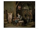 Sausage-Making, 1651 Giclee Poster Print by David Teniers the Younger, 24x18