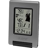 La Crosse Technology Aluminum,Black Wireless Weather-Girl Temp Station