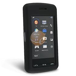 Clip-On Rubber Coated Case for LG VU CU915 / CU920, Black