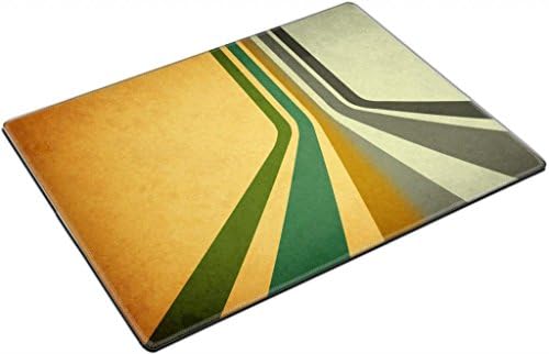 Abstract Colorful Green Blue Yellow Grey Black Lines Punktail's Collections Placemat Pads Customized Made To Order Support Ready High Quality Eco Friendly Cloth With Neoprene Rubber 15 6/8 Inch (400mm) X 11 13/16 Inch (300mm) X 1/8 Inch (3mm)