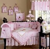 Fairy Tale Fairies Pink Baby Crib Nursery 9 pc. Infant Bedding Set