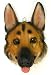 German Shepherd Barking Head Plaque