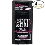 Soft & Dri Pulse Active Stripe Solid Anti-Perspirant Deodorant, Satin Dreams, 2.6-Ounce Tubes (Pack of four)