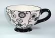 7244S Milchkaffee Jumbo Tasse Dekor Ornamente Innen schwarz
