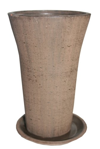 Home Fashion 11 Inch Kerala Vase with Saucer