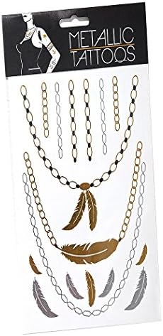 Twin Tiger Jewelry Fashion Metallic Temporary Tattoo Free Fallin'-O/S