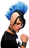 Halloween Costume Accessories Adult Wigs Mens Blue Mohawk Devil Lock Cyber Clubbing Hair Wig Theme Party Outfit