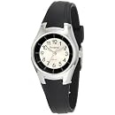 Armitron Unisex 256405BLK Silver-Tone Easy-to-Read Black Analog Sport Watch