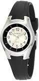 Armitron Women’s 256405BLK Silver-Tone Easy-to-Read Black Analog Sport Watch