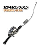 Emmrod 8 Coil Casting Rod Packer Combo - Black Handle Compact Fishing Pole & Reel