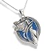 Jewelry : Sterling Silver Sky Blue Moonlight Fairy Celtic Art Pendant Necklace