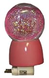 Seasons of Cannon Falls Pink Princess Crown Glitter Snowglobe Night Light - 6 Inches Tall