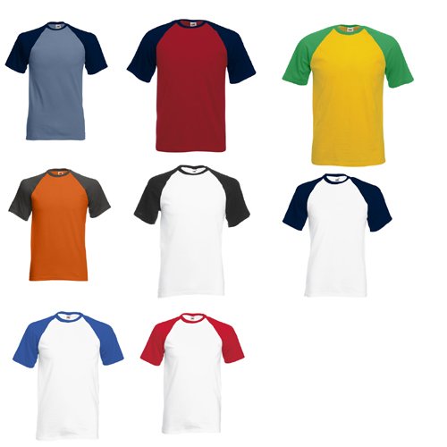 Shortsleeve Baseball T-Shirt von Fruit of the 