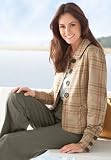 Garment-Washed Plaid Blazer