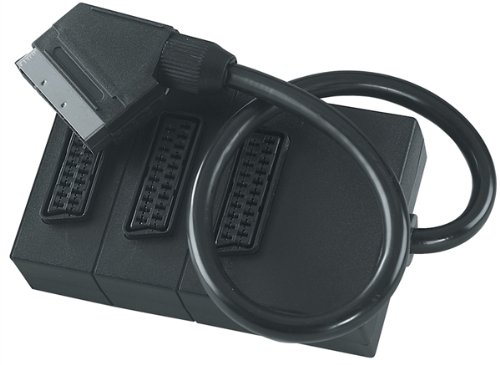 3-WAY Scart Splitter, Black