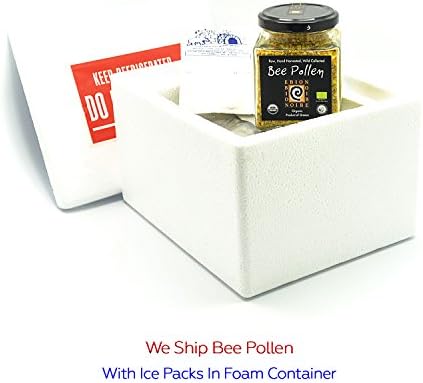 Usda Organic Raw Bee Pollen Ebion 125 Gr -100% Greek Premium, Wild Collected, Unprocessed Superfood - (Product Is Packaged with Ice Packs in Foam Container)