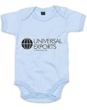 Universal Exports, 007, James Bond Inspired Printed Babygrow Dusty Blue/Black 6-12 Months